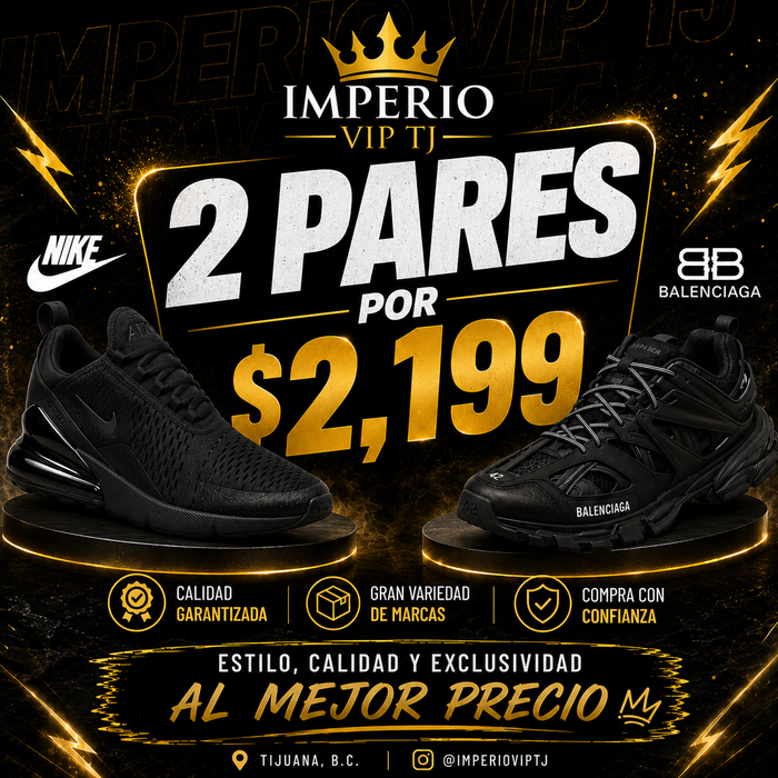 Promoción 2 Pares x $2,199 – Combina Modelos y Tallas